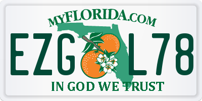 FL license plate EZGL78