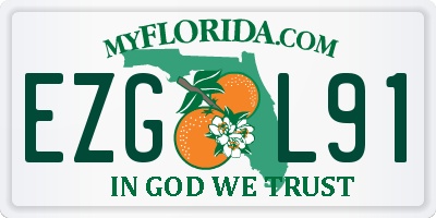 FL license plate EZGL91