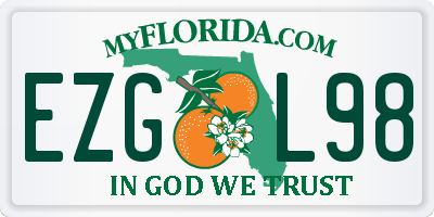 FL license plate EZGL98