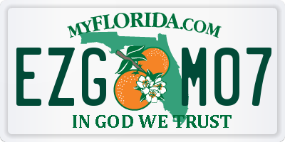 FL license plate EZGM07