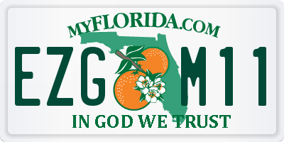 FL license plate EZGM11