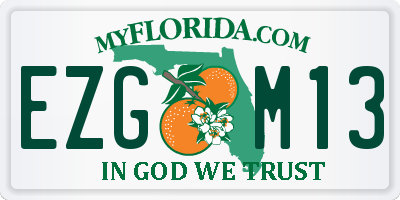 FL license plate EZGM13