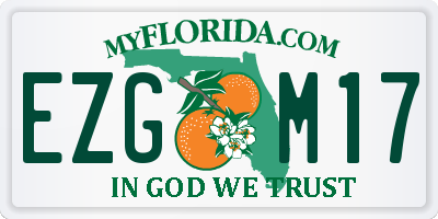 FL license plate EZGM17