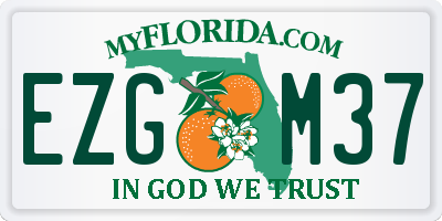 FL license plate EZGM37
