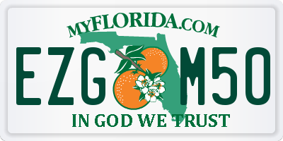FL license plate EZGM50