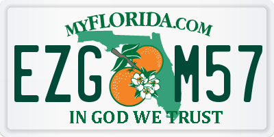 FL license plate EZGM57