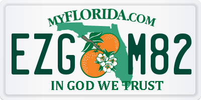 FL license plate EZGM82