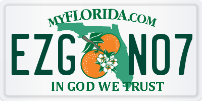 FL license plate EZGN07