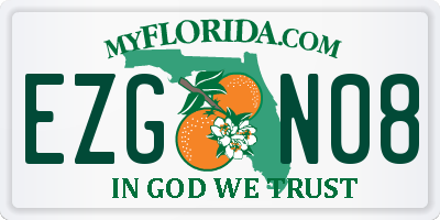 FL license plate EZGN08