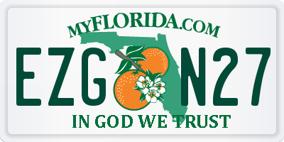 FL license plate EZGN27