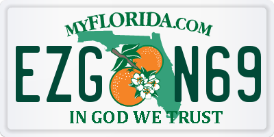 FL license plate EZGN69