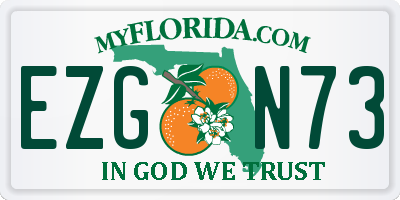 FL license plate EZGN73