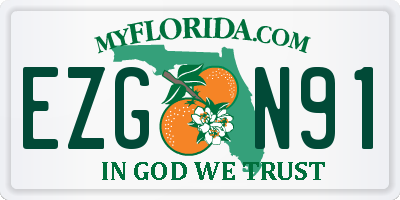 FL license plate EZGN91