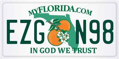 FL license plate EZGN98