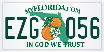 FL license plate EZGO56