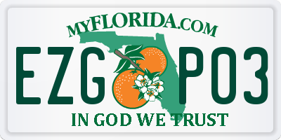 FL license plate EZGP03