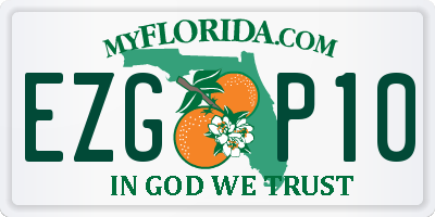 FL license plate EZGP10