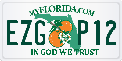 FL license plate EZGP12