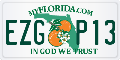 FL license plate EZGP13