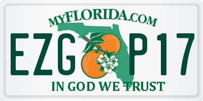 FL license plate EZGP17