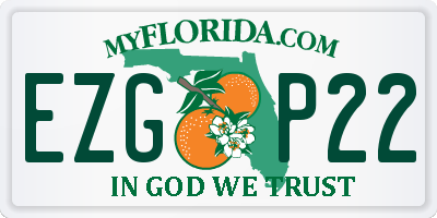 FL license plate EZGP22