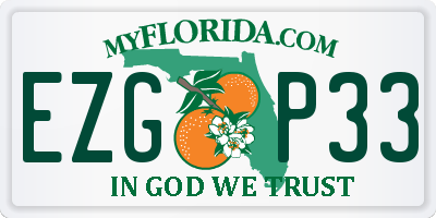 FL license plate EZGP33