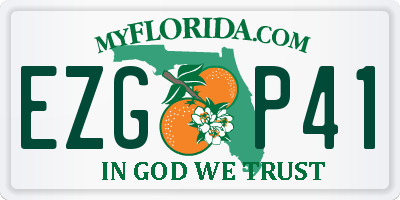 FL license plate EZGP41