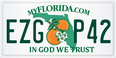 FL license plate EZGP42