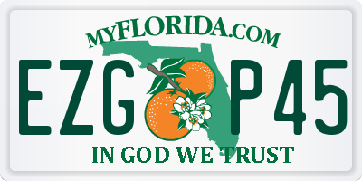 FL license plate EZGP45