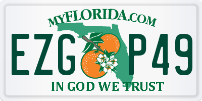 FL license plate EZGP49