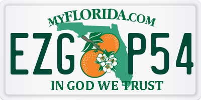 FL license plate EZGP54