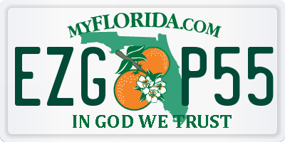 FL license plate EZGP55
