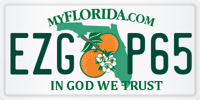 FL license plate EZGP65