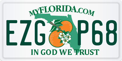 FL license plate EZGP68