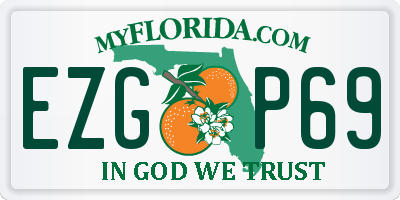 FL license plate EZGP69