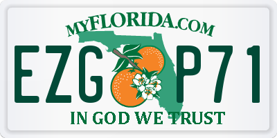 FL license plate EZGP71