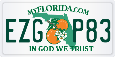 FL license plate EZGP83