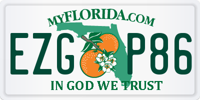 FL license plate EZGP86