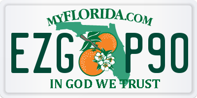 FL license plate EZGP90