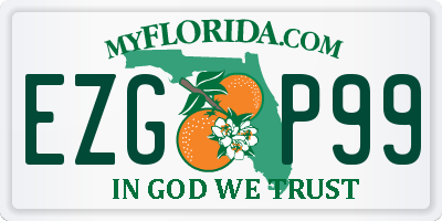 FL license plate EZGP99