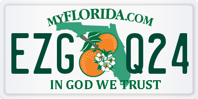FL license plate EZGQ24