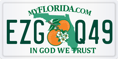 FL license plate EZGQ49