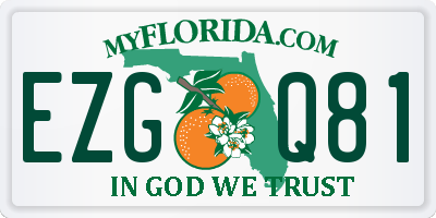 FL license plate EZGQ81