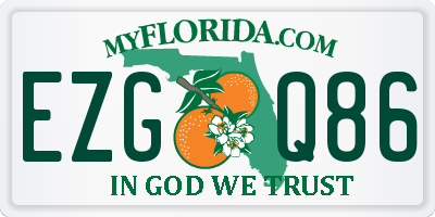 FL license plate EZGQ86