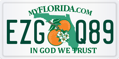 FL license plate EZGQ89