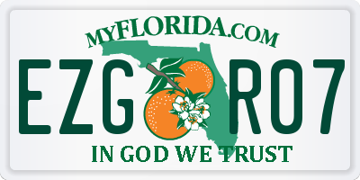 FL license plate EZGR07