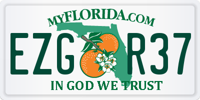 FL license plate EZGR37