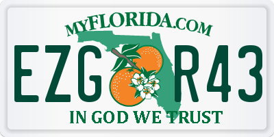 FL license plate EZGR43