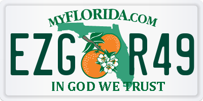 FL license plate EZGR49