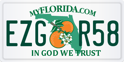 FL license plate EZGR58